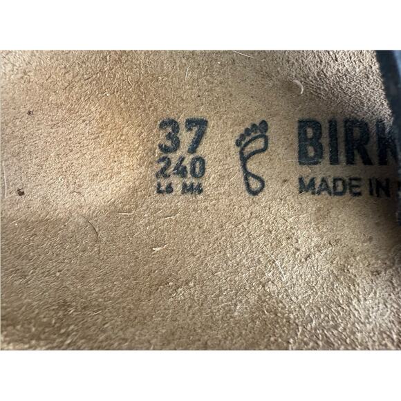 New Women’s Classic Birkenstock Mayari Toe Loop Sandal 37 6.5 Black Leather - Picture 2 of 8